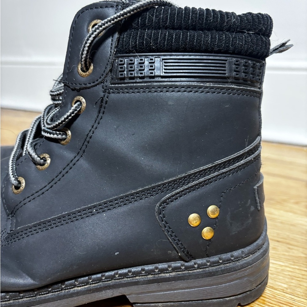 Black Steel Toe Work Boots Safety Toe Hiking / Work Boot - Picture 4 of 4